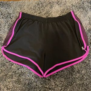 VSX Black Athletic Shorts With Purple Outlining